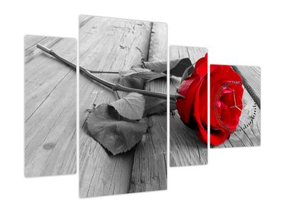 Obraz červených ruží (s hodinami) (V022288V11075C)