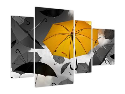 Slika žutog kišobrana (sa satom)