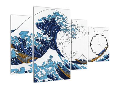 Slika - Japonska slika, valovi (z uro)