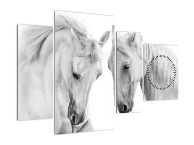Slika belih konjev (sa satom)