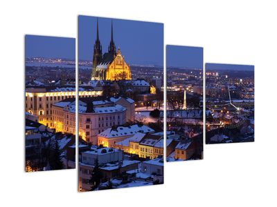 Slika - Katedrala sv. Petra in Pavla, Brno, Češka (z uro)