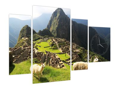 Obraz - Machu Picchu (z zegarem)