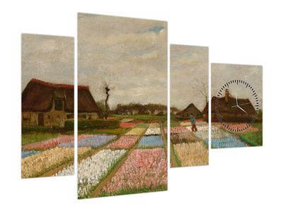 Kép - Vincent van Gogh, Flower Beds in Holland, reprodukciók (órával)