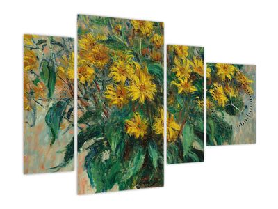 Kép - Claude Monet, Jerusalem Artichoke Flowers, reprodukciók (órával)