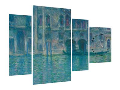 Obraz - Claude Monet, Palazzo da Mula, Venice, reprodukcje (z zegarem)