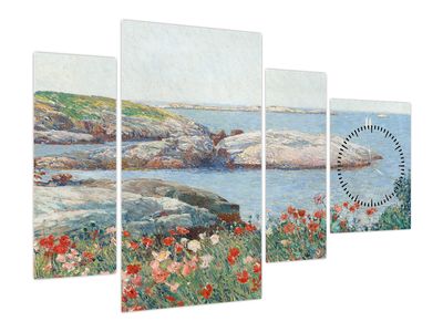 Obraz - Childe Hassam, Poppies,  Isles of Shoals, reprodukcje (z zegarem)