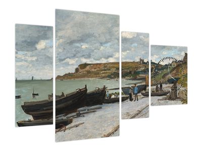 Obraz - Claude Monet, Sainte Adresse, reprodukcje (z zegarem)