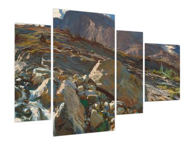 Obraz - John Singer Sargent, Simplon Pass, reprodukcje (z zegarem)