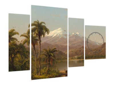 Obraz - Frederic Edwin Church, Tamaca Palms, reprodukcje (z zegarem)