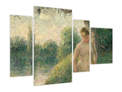 Obraz - Camille Pissarro, The Bather, reprodukcje (z zegarem)