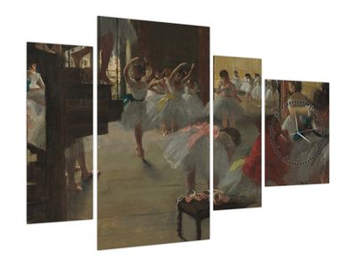 Obraz - Edgar Degas, The Dance Class, reprodukcje (z zegarem)