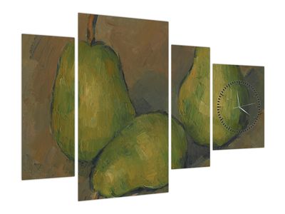 Obraz - Paul Cézanne, Three Pears, reprodukcje (z zegarem)