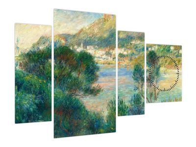 Obraz - Auguste Renoir, View of Monte Carlo from Cap Martin, reprodukcje (z zegarem)