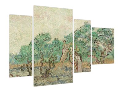 Obraz - Vincent van Gogh, The Olive Orchard, reprodukcje (z zegarem)