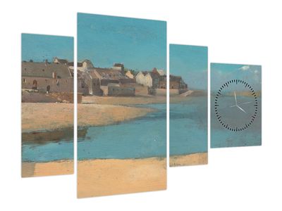 Obraz - Odilon Redon, Village by the Sea in Brittany, reprodukcje (z zegarem)