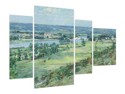 Obraz - Theodore Robinson, The Valley of the Seine, From the Hills of Giverny, reprodukcje (z zegarem)