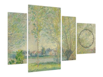 Obraz - Claude Monet, The Willows, reprodukcje (z zegarem)