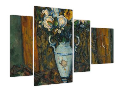 Obraz - Paul Cézanne, Vase of Flowers, reprodukce (s hodinami)