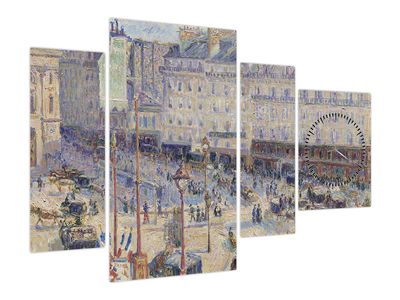 Obraz - Camille Pissarro, The Place du Havre, reprodukce (s hodinami)