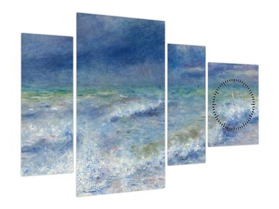 Obraz - Pierre-Auguste Renoir, Seascape, reprodukce (s hodinami)