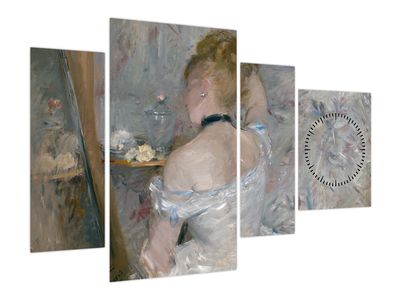 Obraz - Berthe Morisot, Woman at Her Toilette, reprodukce (s hodinami)