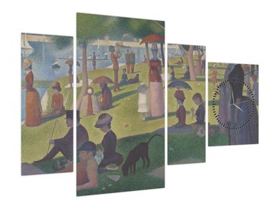 Obraz - Georges Seurat, A Sunday on La Grande Jatte, reprodukce (s hodinami)