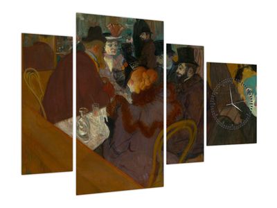 Obraz - Henri de Toulouse-Lautrec, At the Moulin Rouge, reprodukce (s hodinami)