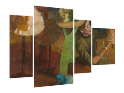 Obraz - Edgar Degas, The Millinery Shop, reprodukce (s hodinami)