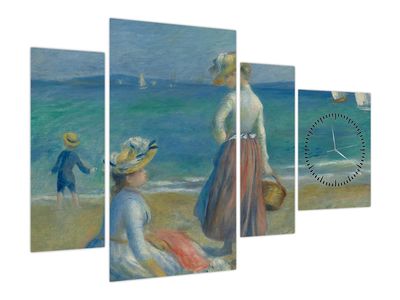 Obraz - Auguste Renoir, Figures on the Beach, reprodukce (s hodinami)