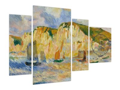 Obraz - Auguste Renoir, Sea and Cliffs, reprodukce (s hodinami)