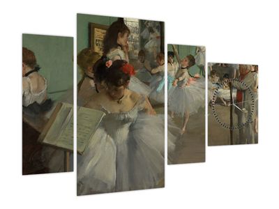 Obraz - Edgar Degas, The Dance Class, reprodukce (s hodinami)