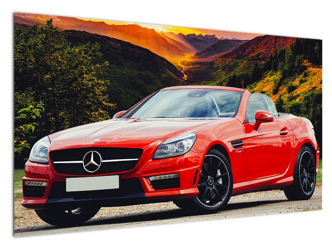 Obraz - červený Mercedes (V020564V12070)