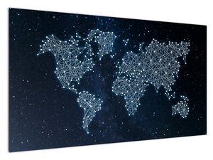 Schilderij - Astronomische wereldkaart