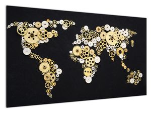 Slika - Karta svijeta od kotača