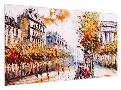 Schilderij - Straat in Parijs