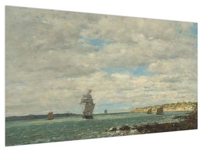 Schilderij - Eugène Boudin, Coast of Brittany, reproducties