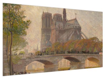 Bild auf Leinwand - Robert William Vonnoh, Notre Dame de Paris, Reproduktionen