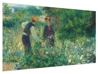 Bild auf Leinwand - Auguste Renoir, Picking Flowers, Reproduktionen