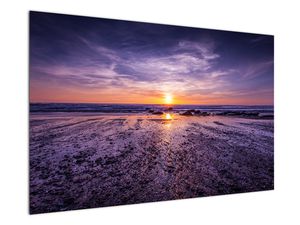 Slika plaže - zalazak sunca