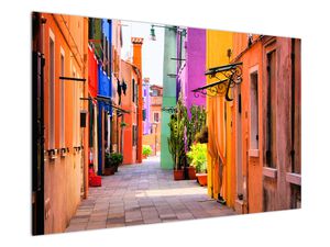 Tablou cu străduță colorata italiană