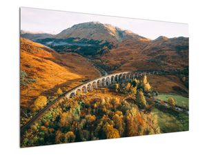 Tablou cu pod în valea din Scoția
