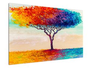 Egy festett fa képe