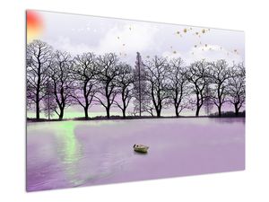 Obraz - Pramice na jezeře