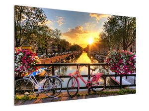 Obraz - Wschód słońca w Amsterdamie