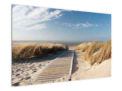 Bild auf Leinwand - Sandstrand auf der Insel Langeoog, Deutschland