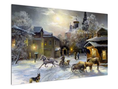 Obraz - Zimní vesnička