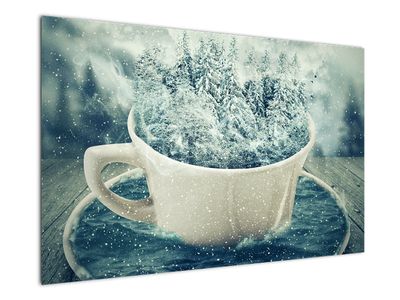 Slika - Zimski svet v skodelici