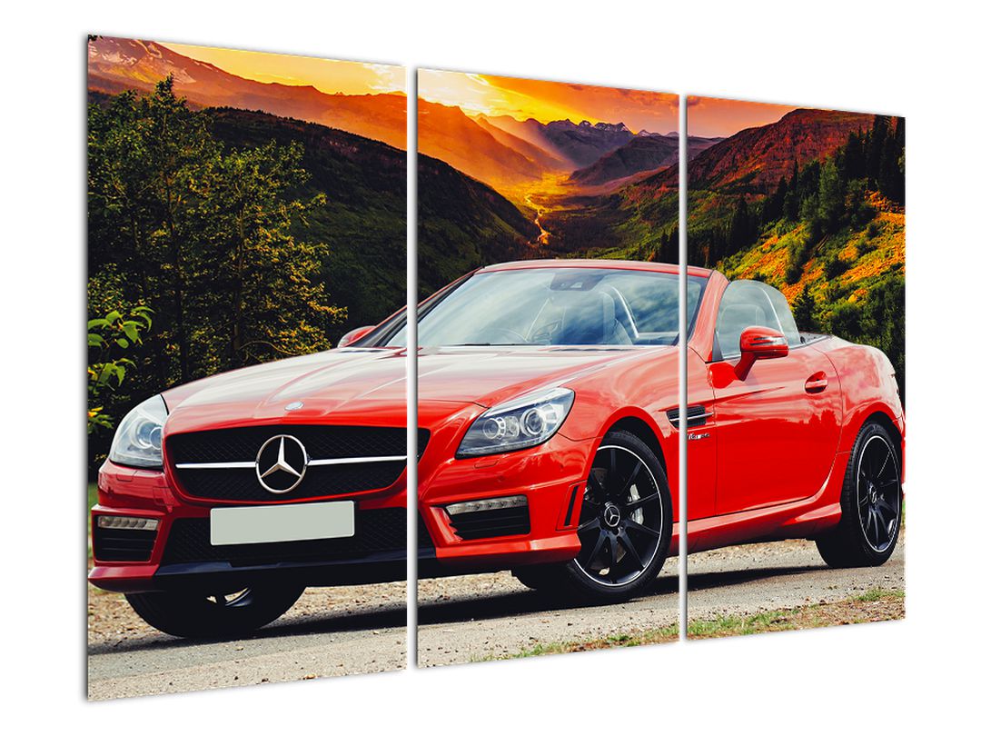 Obraz - červený Mercedes (V020564V120803PCS)
