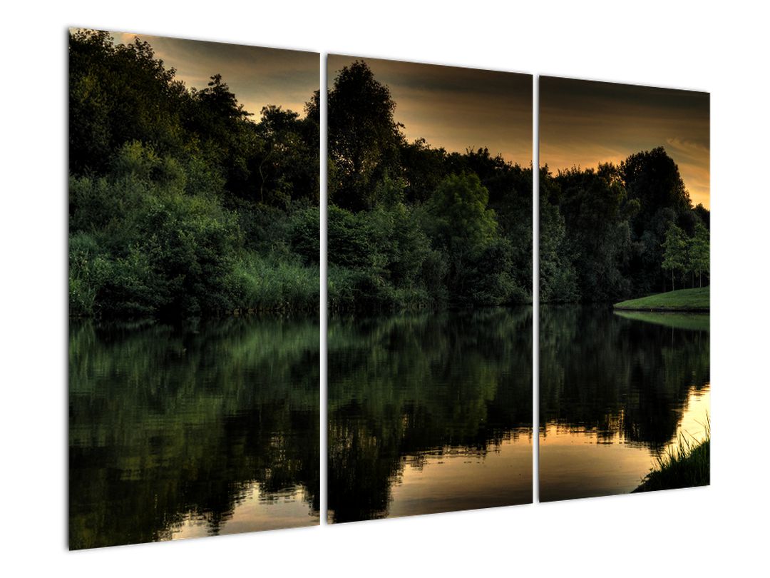 Obraz jezera u lesa (V020974V120803PCS)
