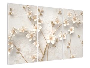 Tablou - floare aurie - abstractă